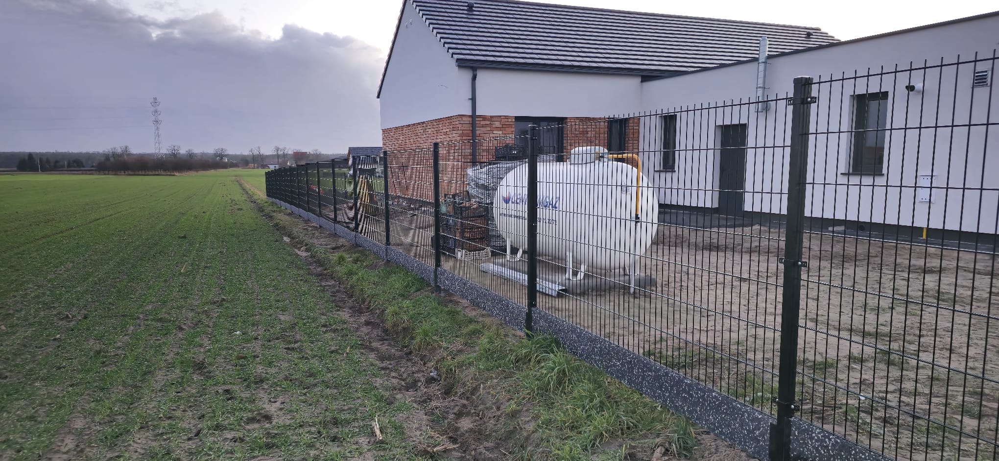 Kompletne ogrodzenie panelowe 2D 163 cm grubość drutu 8/6/8