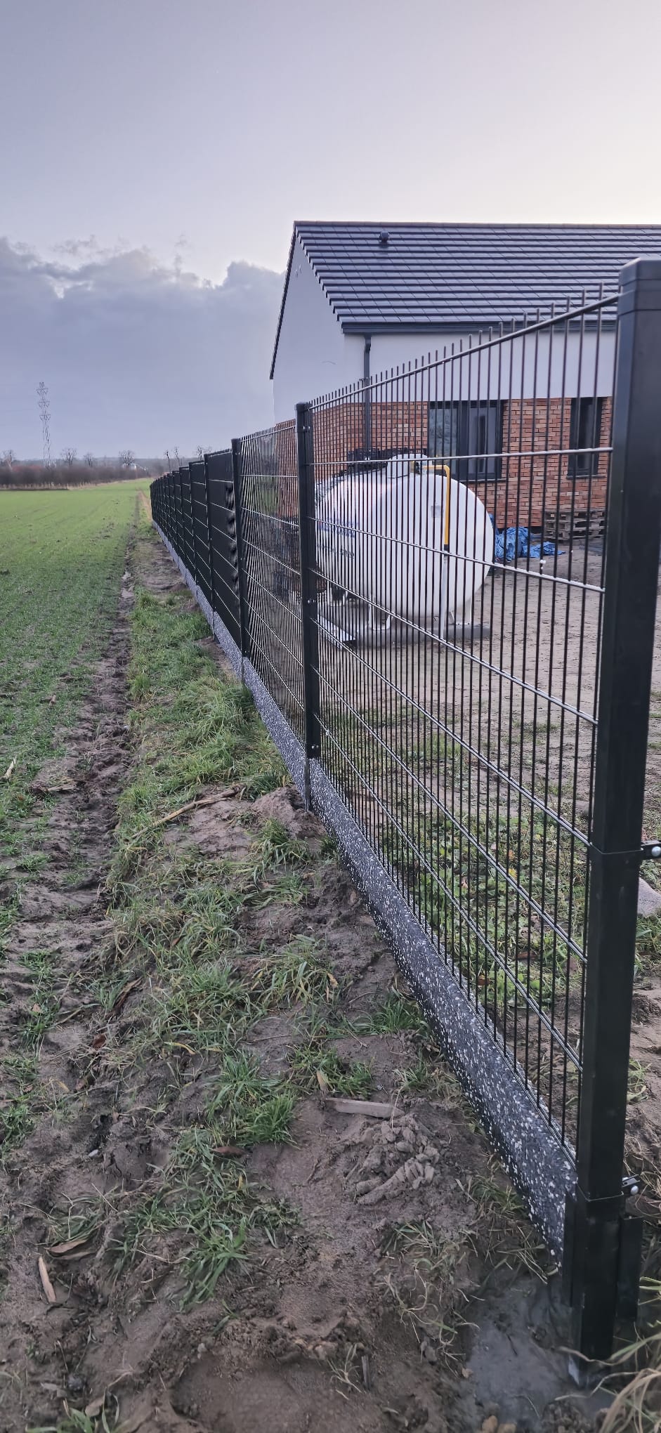 Kompletne ogrodzenie panelowe 2D 123 cm grubość drutu 5/4/5