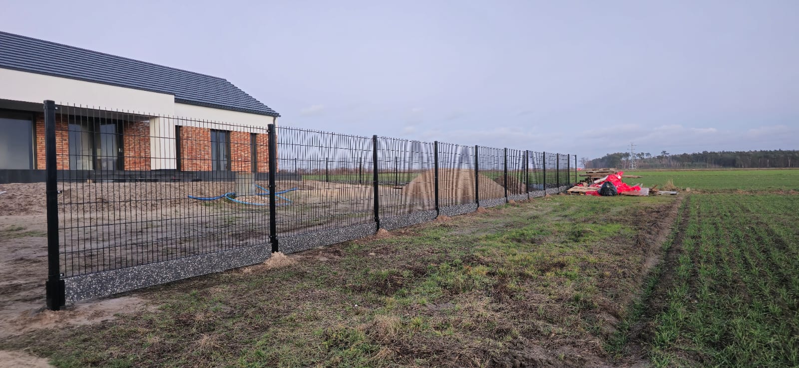 Kompletne ogrodzenie panelowe 2D 203 cm grubość drutu 8/6/8